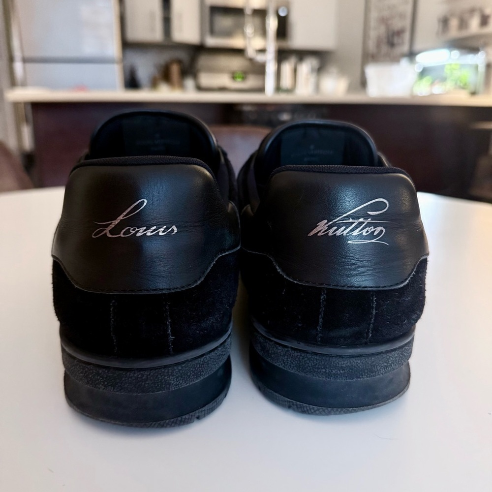 Louis Vuitton Virgil Abloh Black Suede Low Top Sneakers Men’s 9.5 - Picture 3 of 10